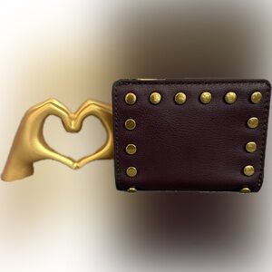 ♥️FOSSIL♥️Claret Red Myra Bifold Studded Wallet/NWT